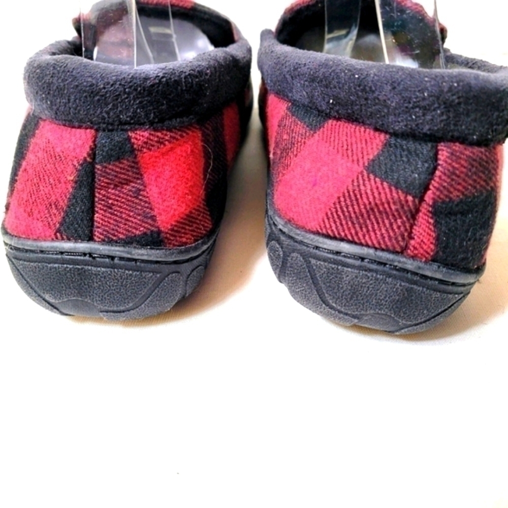 Totes Men’s Plaid Memory Foam Slippers  Size L - Picture 5 of 6